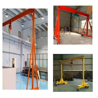 Özelleştirilmiş Açıklıklı Elektrikli Yürüyüş Mini Portal Vinç 4 Tekerlek A Çerçeve Portal Vinç
