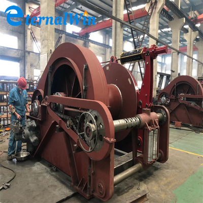 30 Ton Deniz Hidrolik Vinç Tel Halat 230 Volt Tek Tamburlu Hidrolik Bağlama Vinci