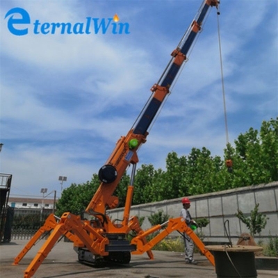 1 Ton 3 Ton 5 Ton Örümcek vinci Mini Crawler Mobil Vinci Mini Crawler Vinci Teleskopik Boom ile
