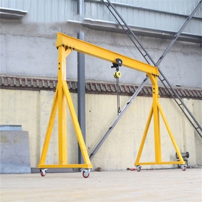 Alüminyum Küçük Taşınabilir Mobil Portal Tek Kirişli Elektrikli Vinç 3T 5T
