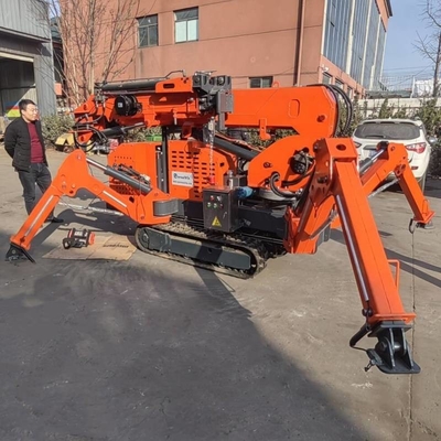 3 ton pil gücü 9.7m kaldırma yüksekliği rotasyon sepeti ile sürünen örümcek vinci