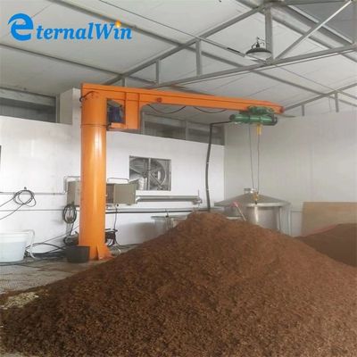 Sabit Sütun Atölyesi Kantelever Swing Arm 5m fiyat 1 ton kaldırma jib vinci