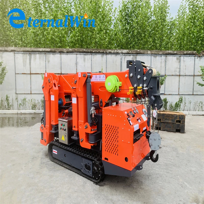 Sarı / Kırmızı / Mavi / Siyah veya Yeşil Renkli Elektrikli ve Dizel Örümcek Sürücü Mini Vinç