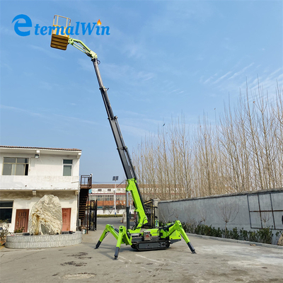 AC Elektrik 12m 240kg Crawler Spider Man Asansörü Dizel Motoru ile